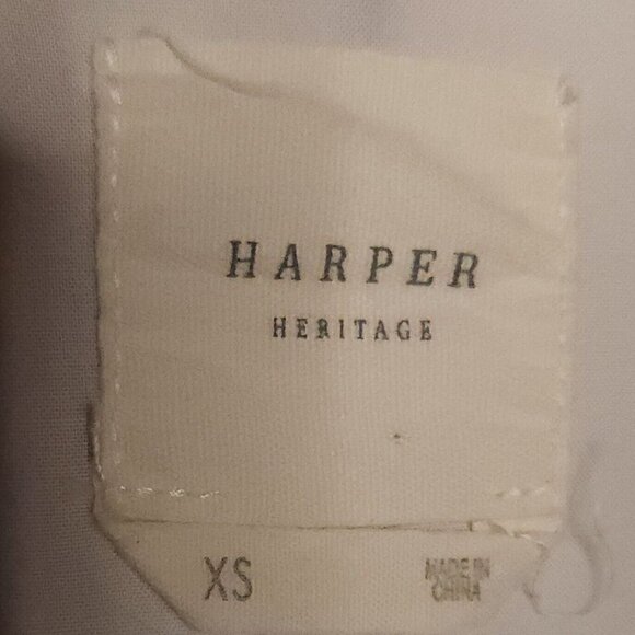 Harper Pink Striped Silky Open Front Tie Top XS - Picture 5 of 7